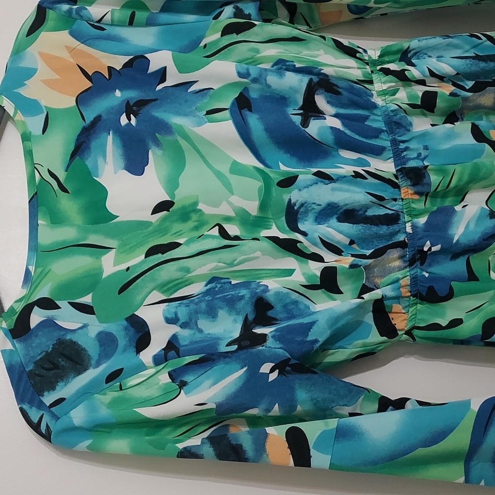 Floral Print Tie Front Dress - Picture 10 of 12